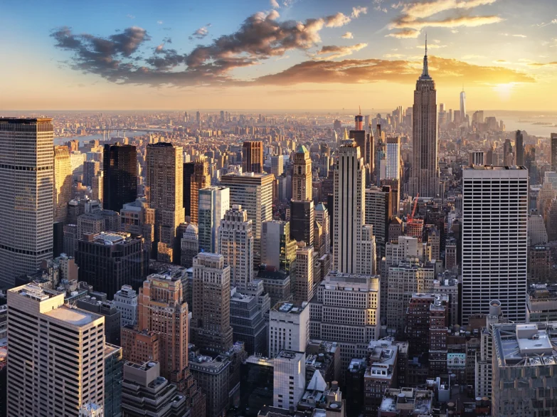 New York skyline.